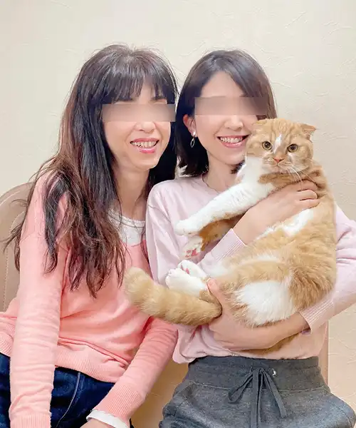 神戸市在住のK様親子と愛猫